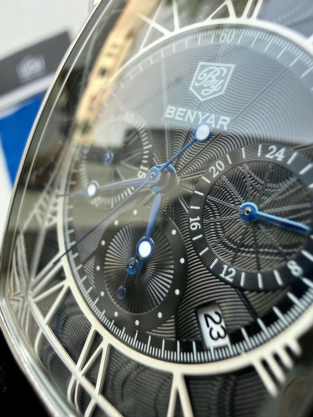 Benyar BY5113 Square Chronograph (Black/Silver) Benyar Watch Pakistan