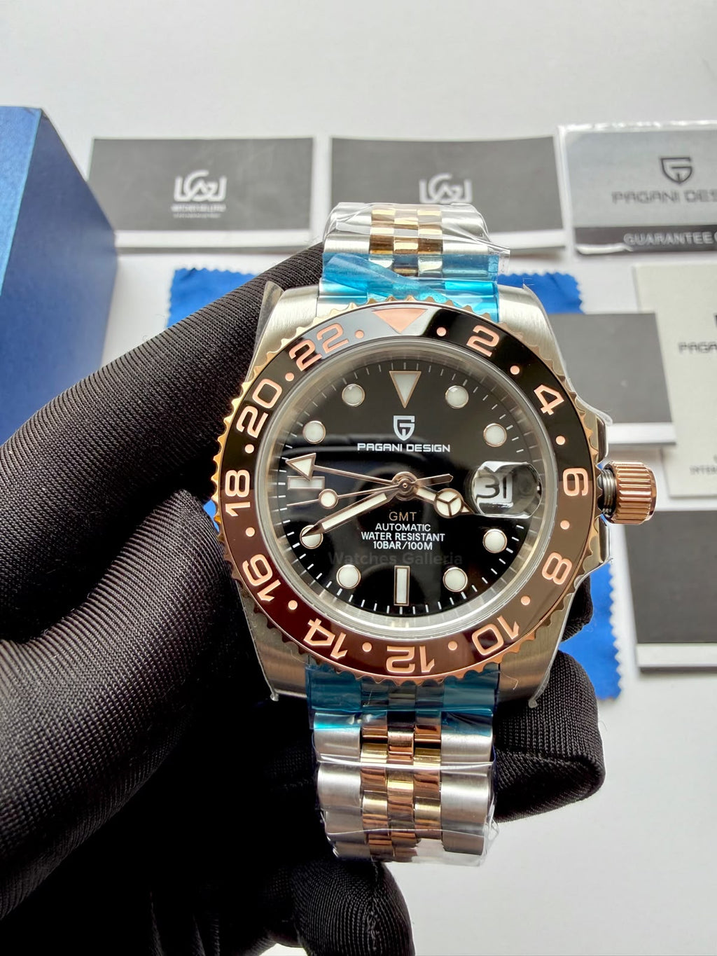 Pagani Design PD1662 GMT Master II Rootbeer Jubilee Limited Edition Automatic Watch | DG5833 GMT | Sapphire Crystal | 100M Waterproof | Pakistan