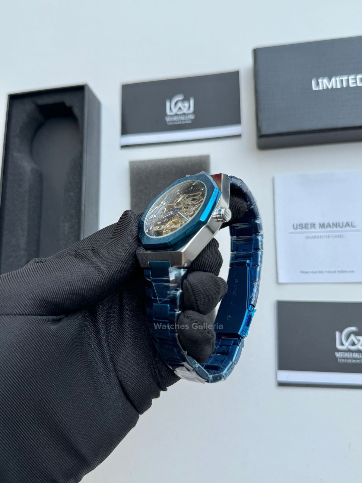 Forsining Royal Oak Skeleton Automatic (Silver/Blue) TM375G Watches Galleria