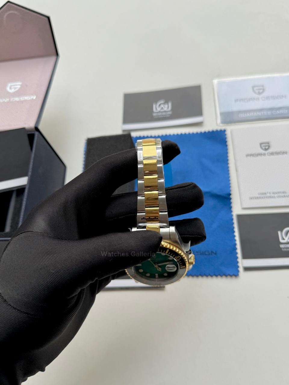 Pagani Design Watch PD1639 Submariner Automatic (Gold Green) Pagani Design in Pakistan