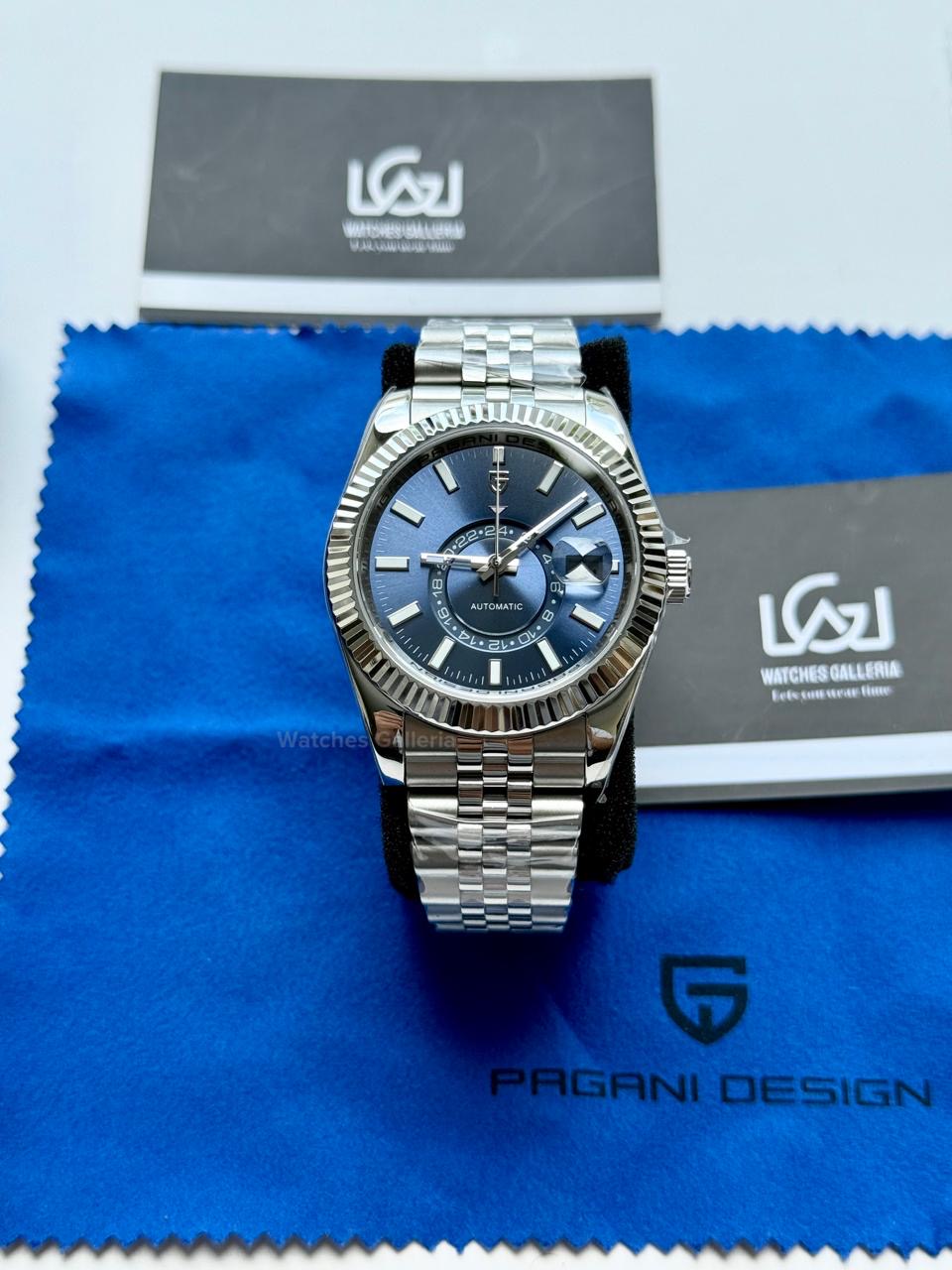 Pagani Design PD1888 Blue Sky Dweller Blue Dial Automatic GMT Watch – Limited Edition of 1000, Exclusive to Watches Galleria Pakistan