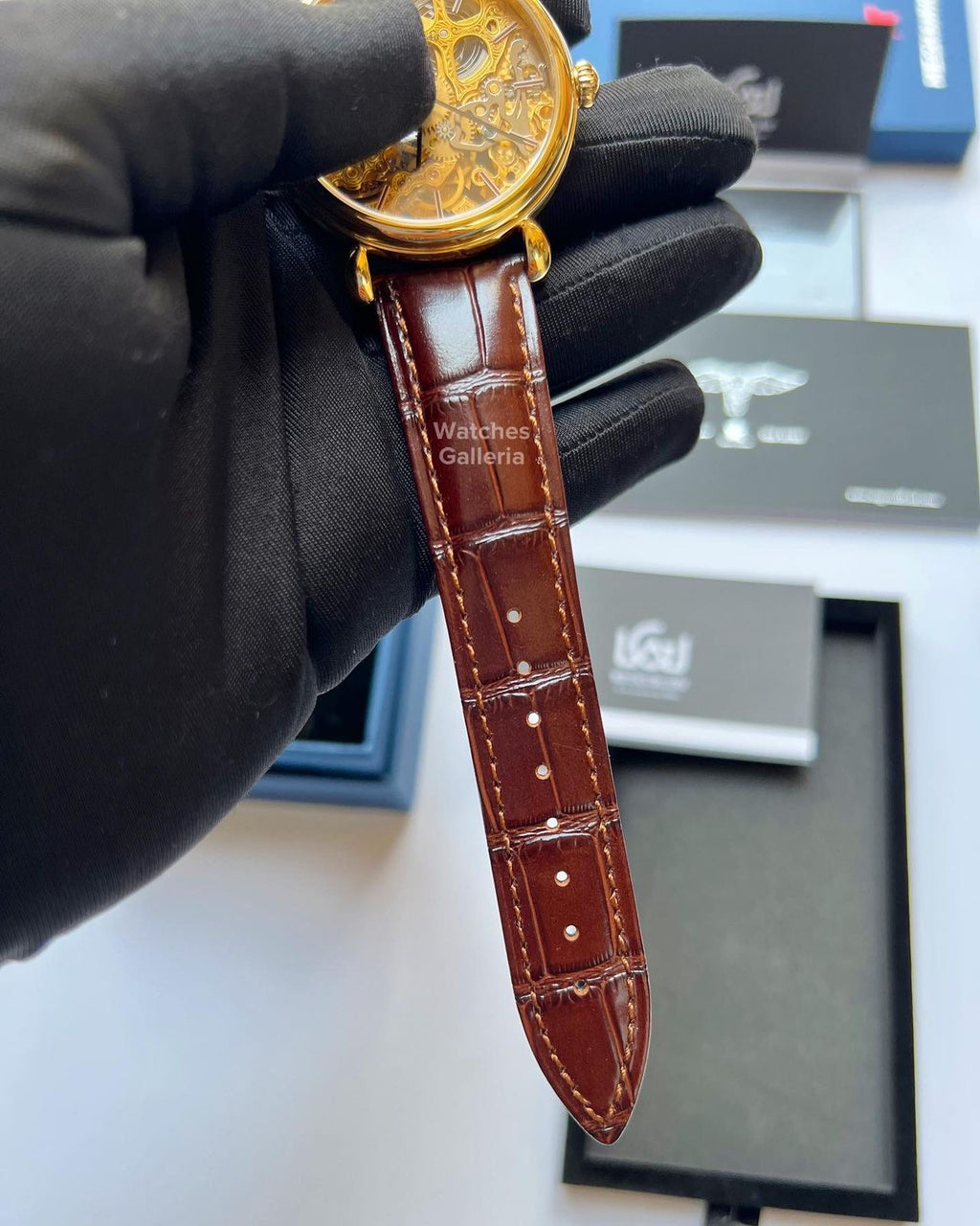 Sugess Skeleton Slimmaster Manual Wind (Brown Gold) SU3600 (Discontinued)