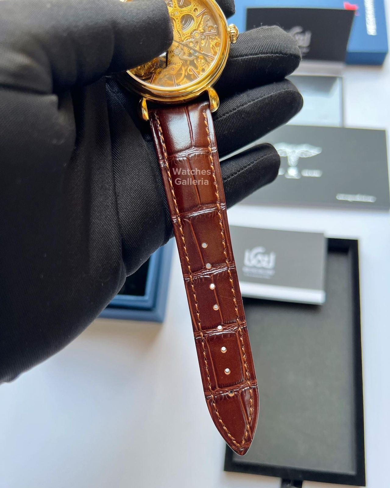 Sugess Skeleton Slimmaster Manual Wind (Brown Gold) SU3600 (Discontinued)