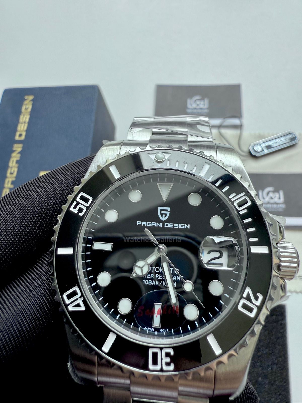 Pagani Design Submariner 43mm Automatic (Black Dial) PD1639 Watches Galleria