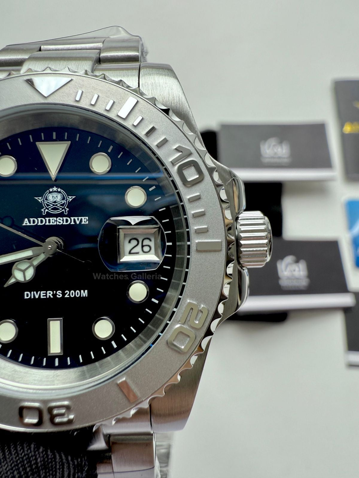 Addiesdive Yachtmaster Black Quartz (Silver Bezel) MY-H3-C Watches Galleria © Copyrights All Right Reserved