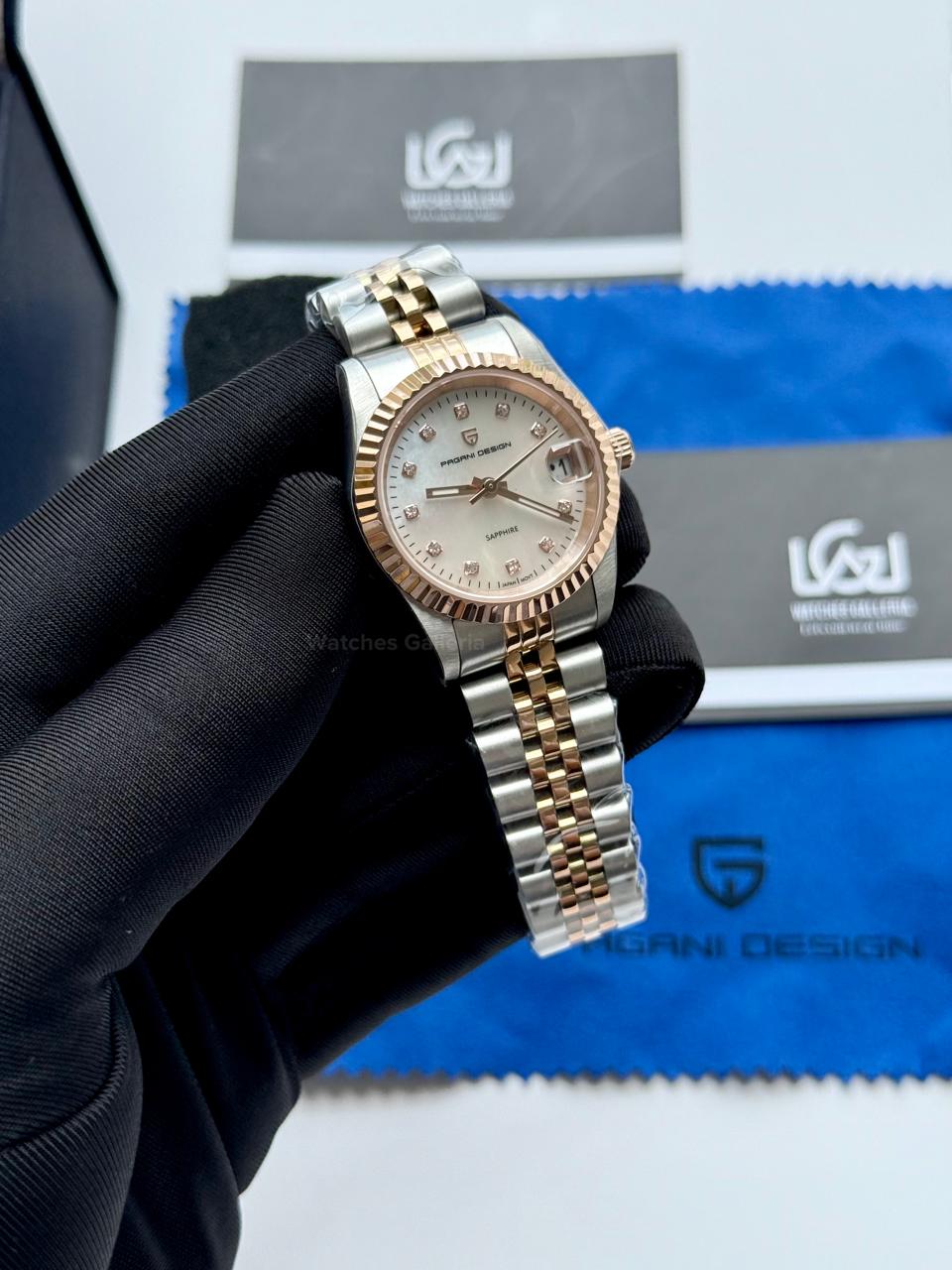 Pagani Design PD1794L Ladies Jubilee Date Two Tone Dial Watch in Pakistan – 31mm Elegant Stainless Steel Quartz Luxury Watch