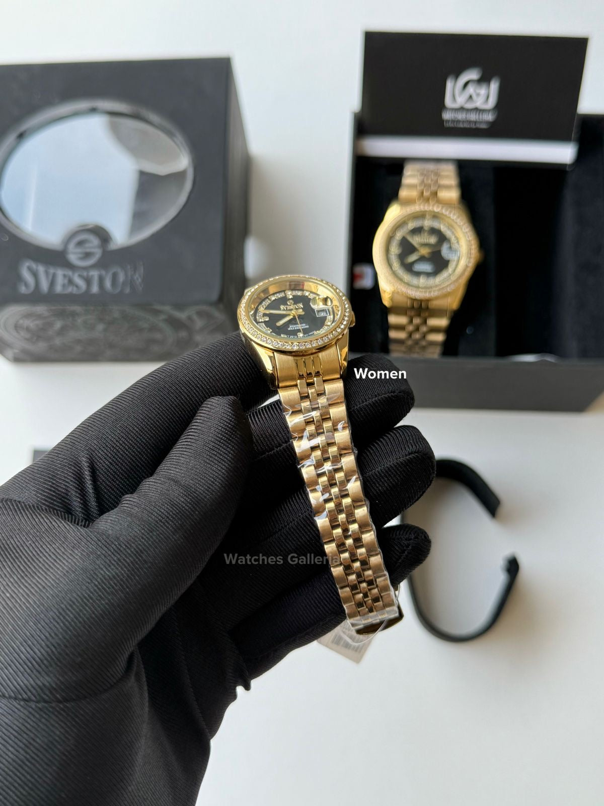 Sveston Couple Watch Quartz Datejust (Stones) SV10030G Watches Galleria