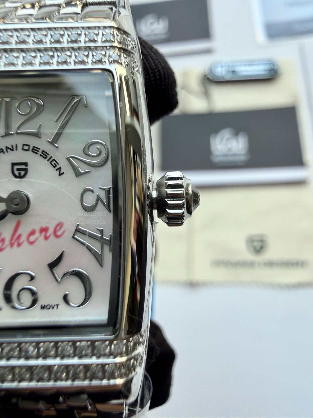 Pagani Design PD1737 Square Ladies Watch Silver White 22mm – Swiss Ronda 762 Quartz | Sapphire Glass | Elegant Stone Dial