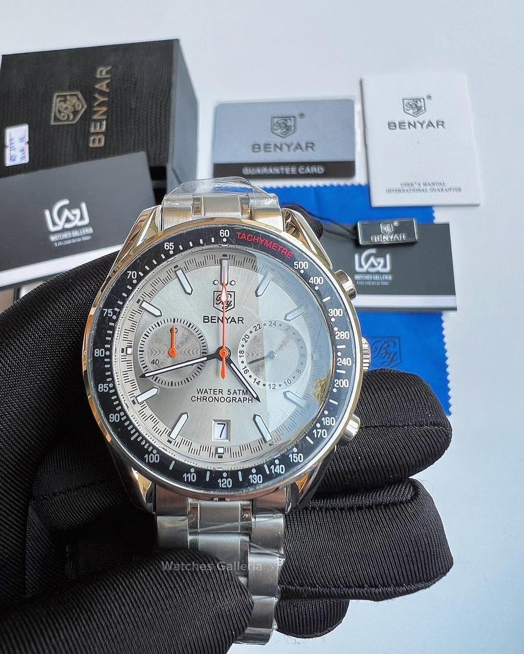 Benyar Black Bay Chronograph Quartz (Silver) BY5194
