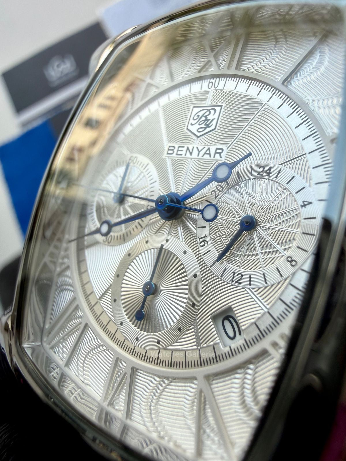 Benyar BY5113 Square Chronograph (Brown/Silver) Benyar Watch Pakistan