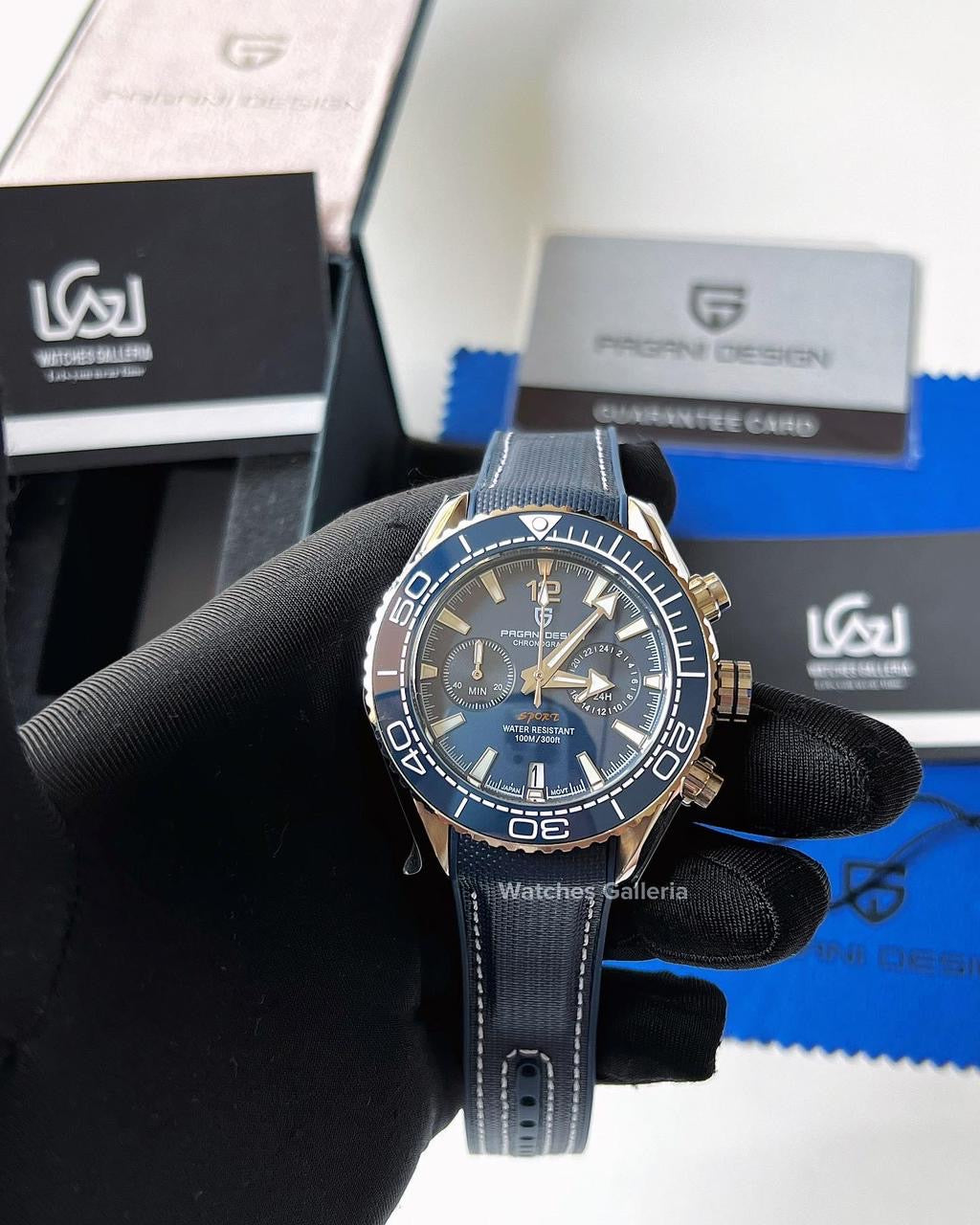 Pagani Design SeaMaster Planet Ocean Chronograph Quartz (Blue) PD1711