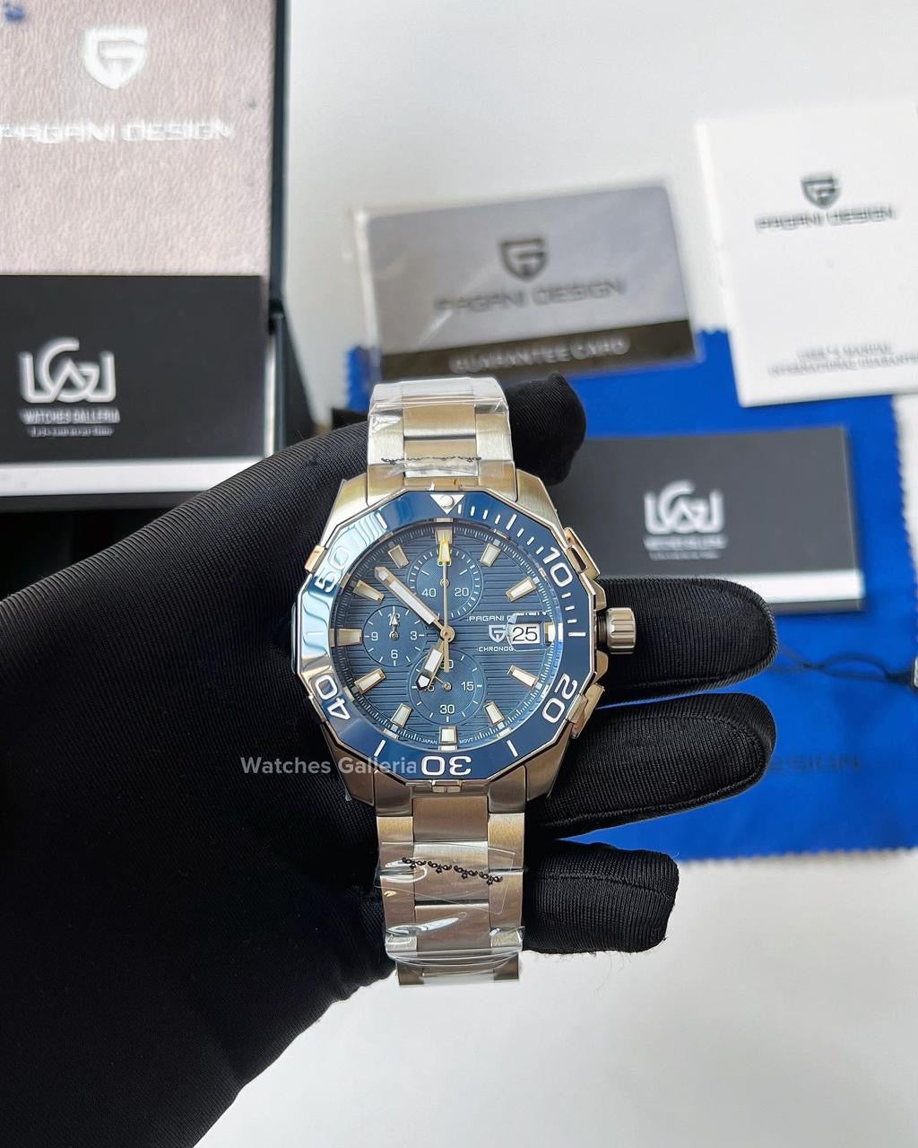Pagani Design Aquaracer Chronograph Quartz (Blue Dial) PD1617 “DISCONTINUED”