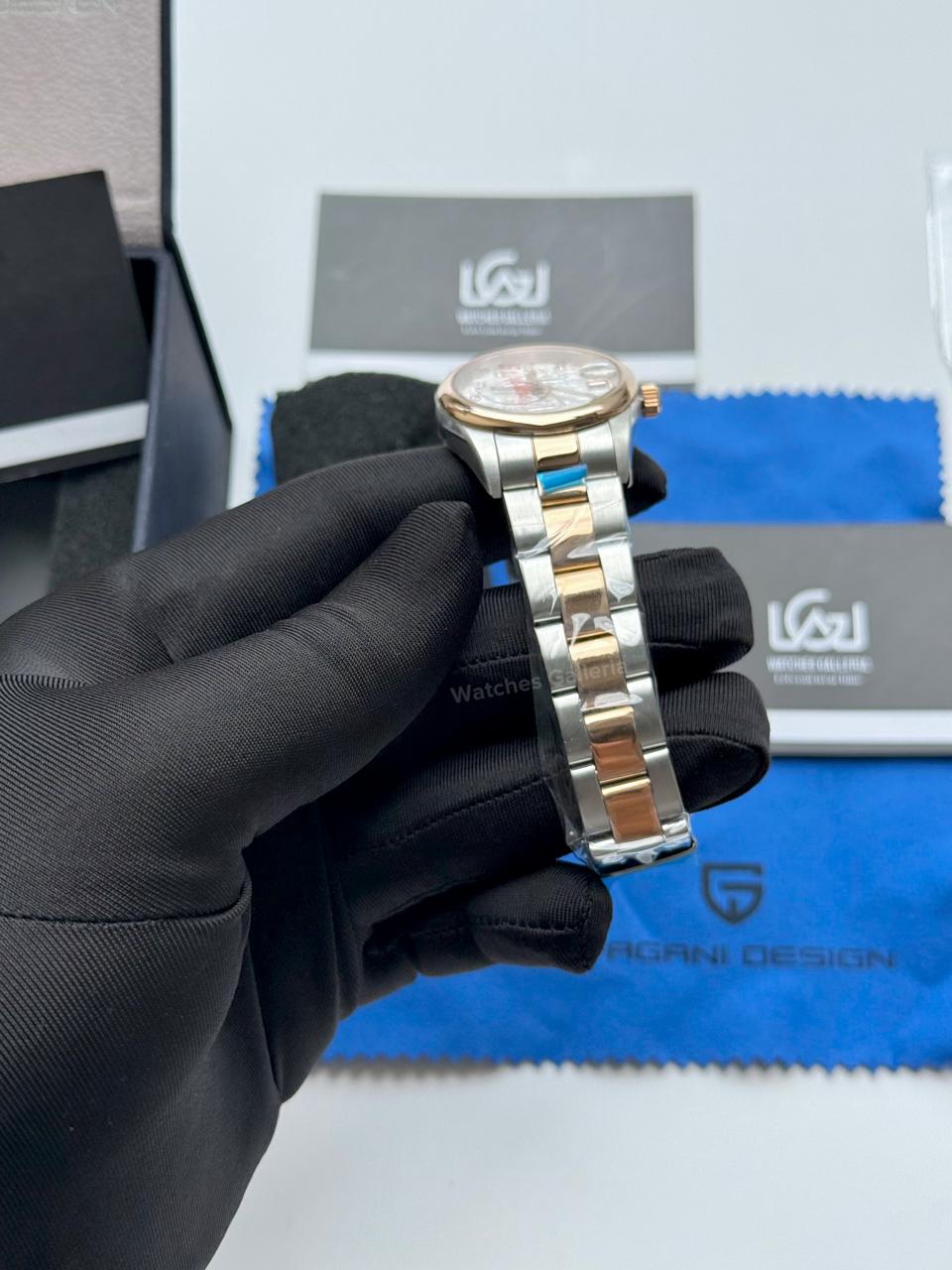 Pagani Design PD1794L Ladies Oyster Perpetual Date Two tone Dial Watch in Pakistan – 31mm Elegant Stainless Steel Quartz Luxury Watch
