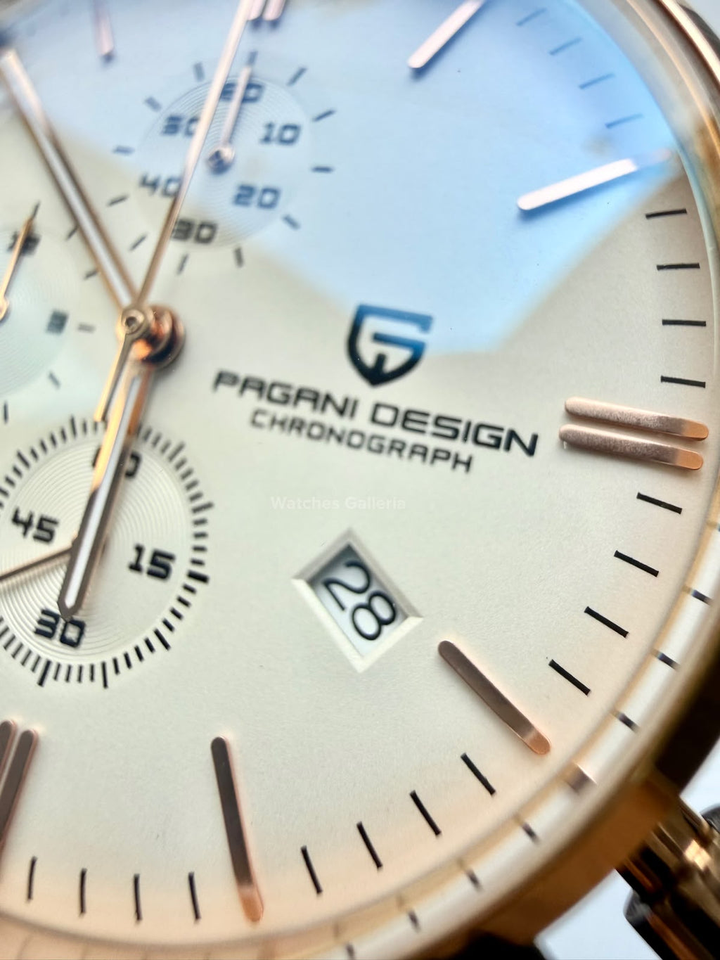 Pagani Design PD2720K |  Blue Rose Gold White | Flight Chronograph Limited Edition Blue Rose Gold White Quartz Watch