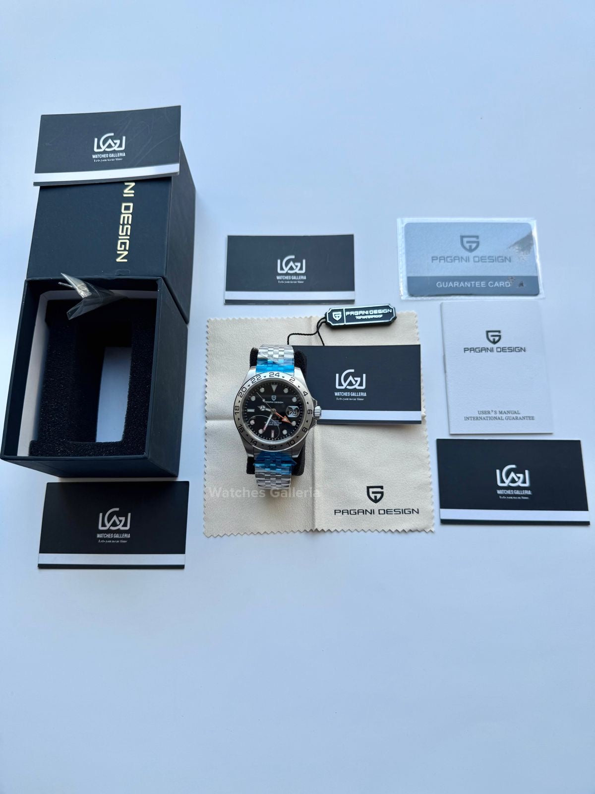 Pagani Design PD1682 Explorer II Black 42mm GMT Automatic – Sapphire Glass | Jubilee Bracelet | 100M WR
