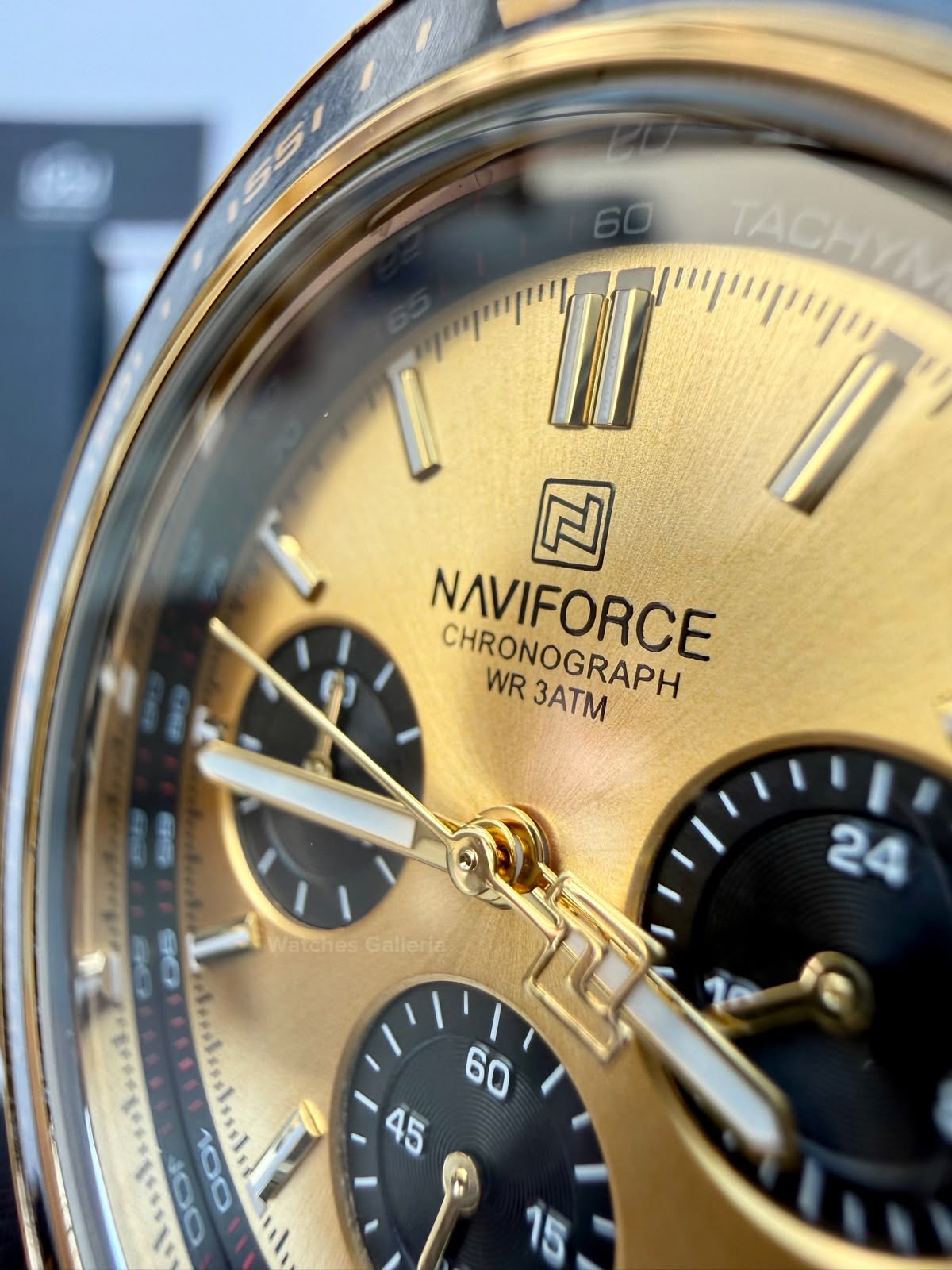 Naviforce NF8049 Watch Pakistan | Naviforce Men Watch | Naviforce Chain Watch | Silver Gold Chronograph Watch