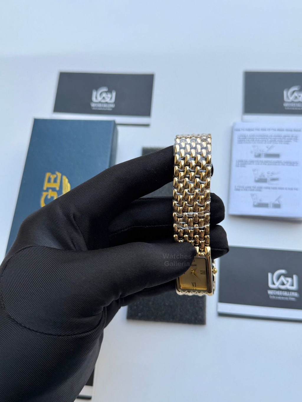 Lige 89156 Tank Women Watch Quartz (Gold) Lige Women Watch