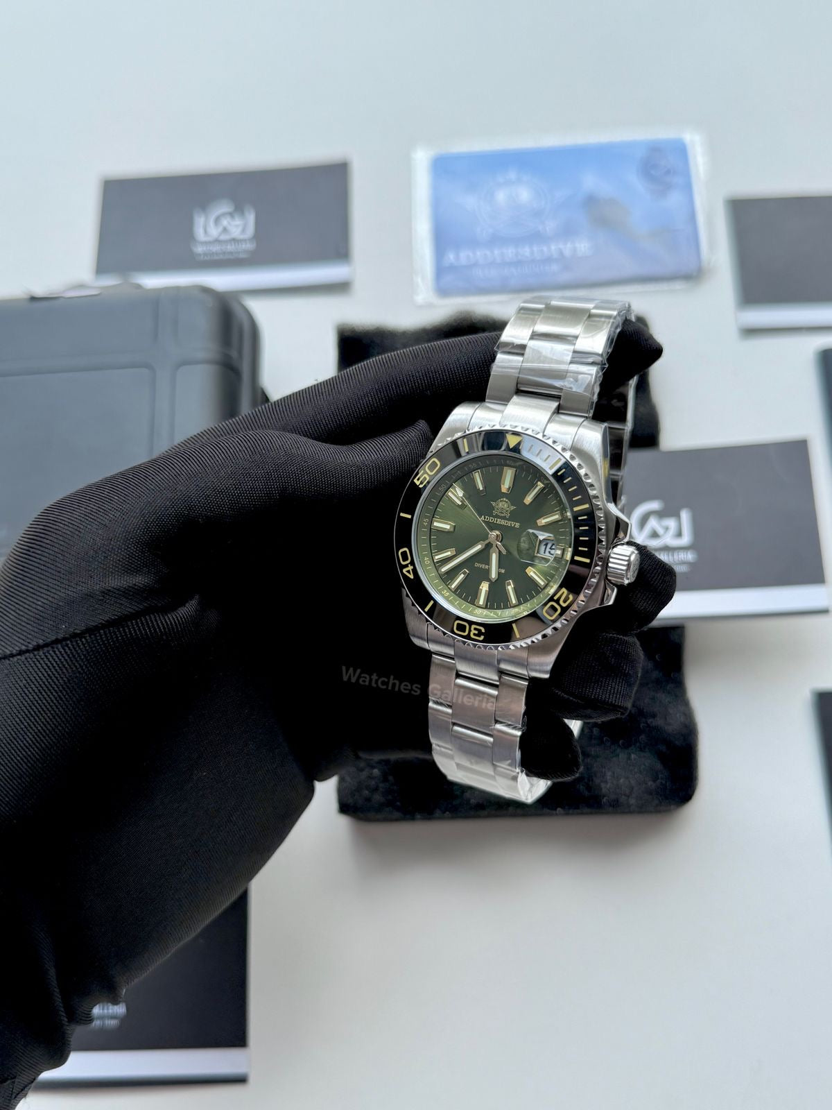Addiesdive Submariner Quartz (Green) AD2510 Watches Galleria © Copyrights All Right Reserved