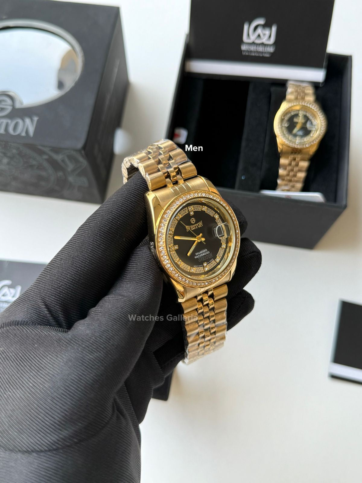 Sveston Couple Watch Quartz Datejust (Stones) SV10030G Watches Galleria