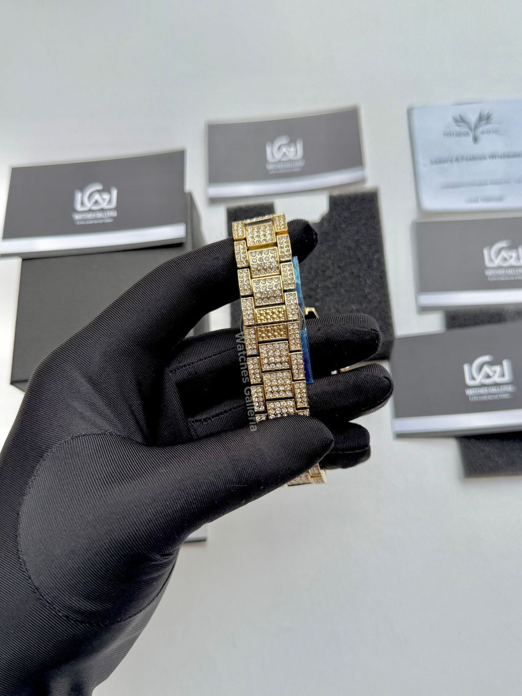 Miss Fox Iced Out Royal Oak Quartz (Gold) MFV332 Watches Galleria