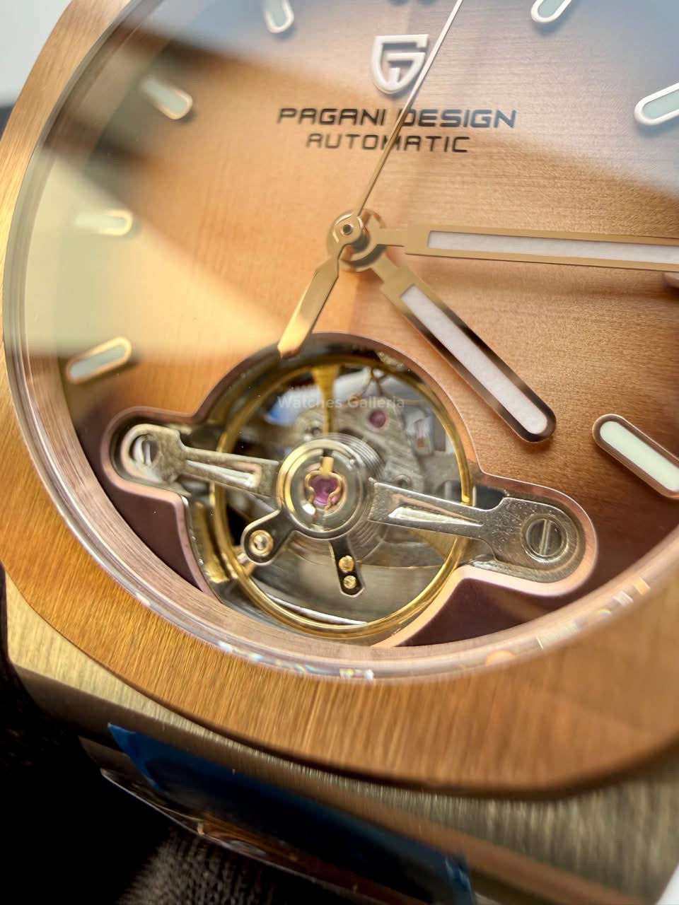 Pagani Design PDys025 Nautilus Flywheel Rose Gold 42mm Automatic Watch – Sapphire Crystal | E3251 Movement | 5ATM