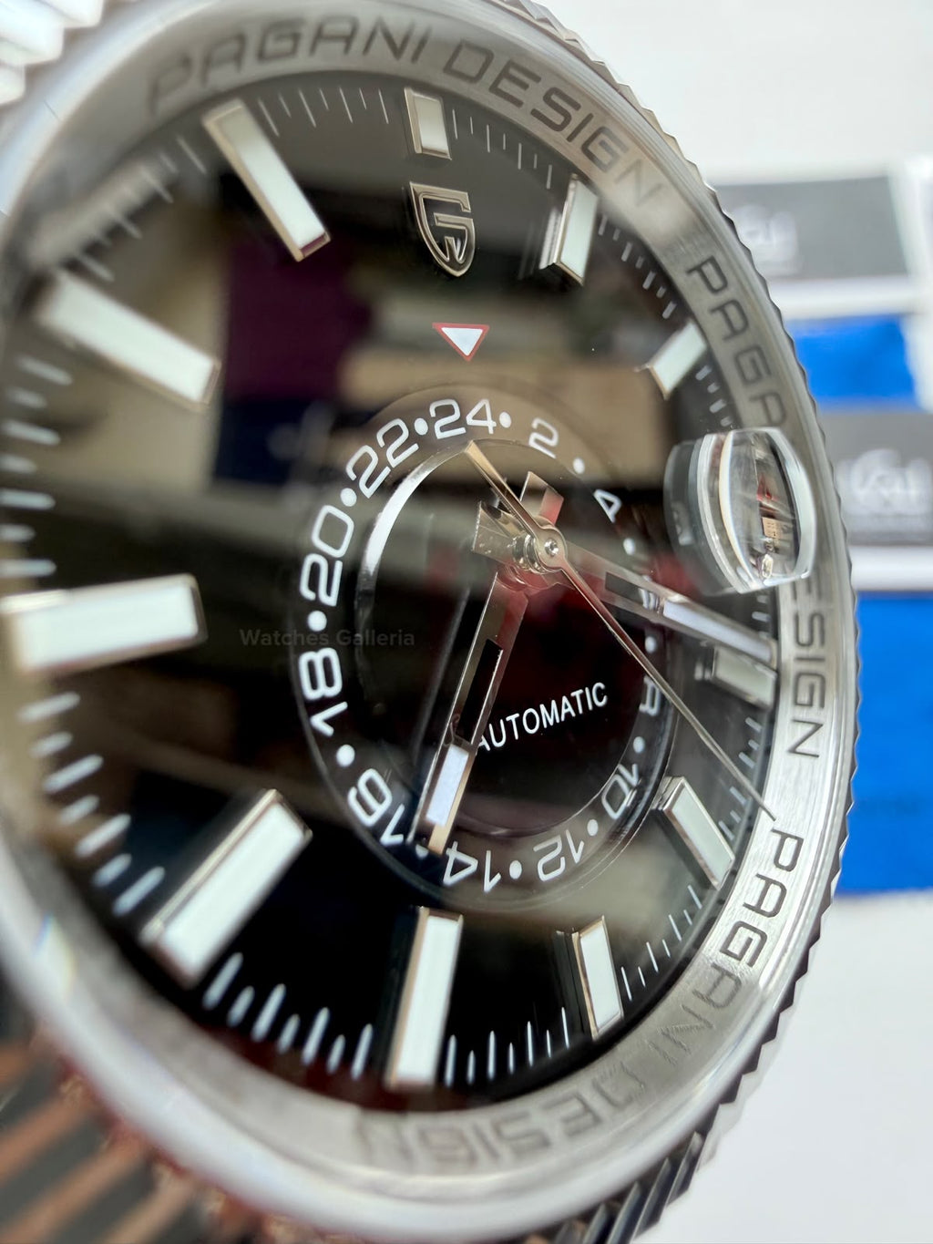 Pagani Design PD1888 Sky Dweller Black Automatic GMT Watch for Men Sapphire Crystal Original Pagani Design Watch Pakistan