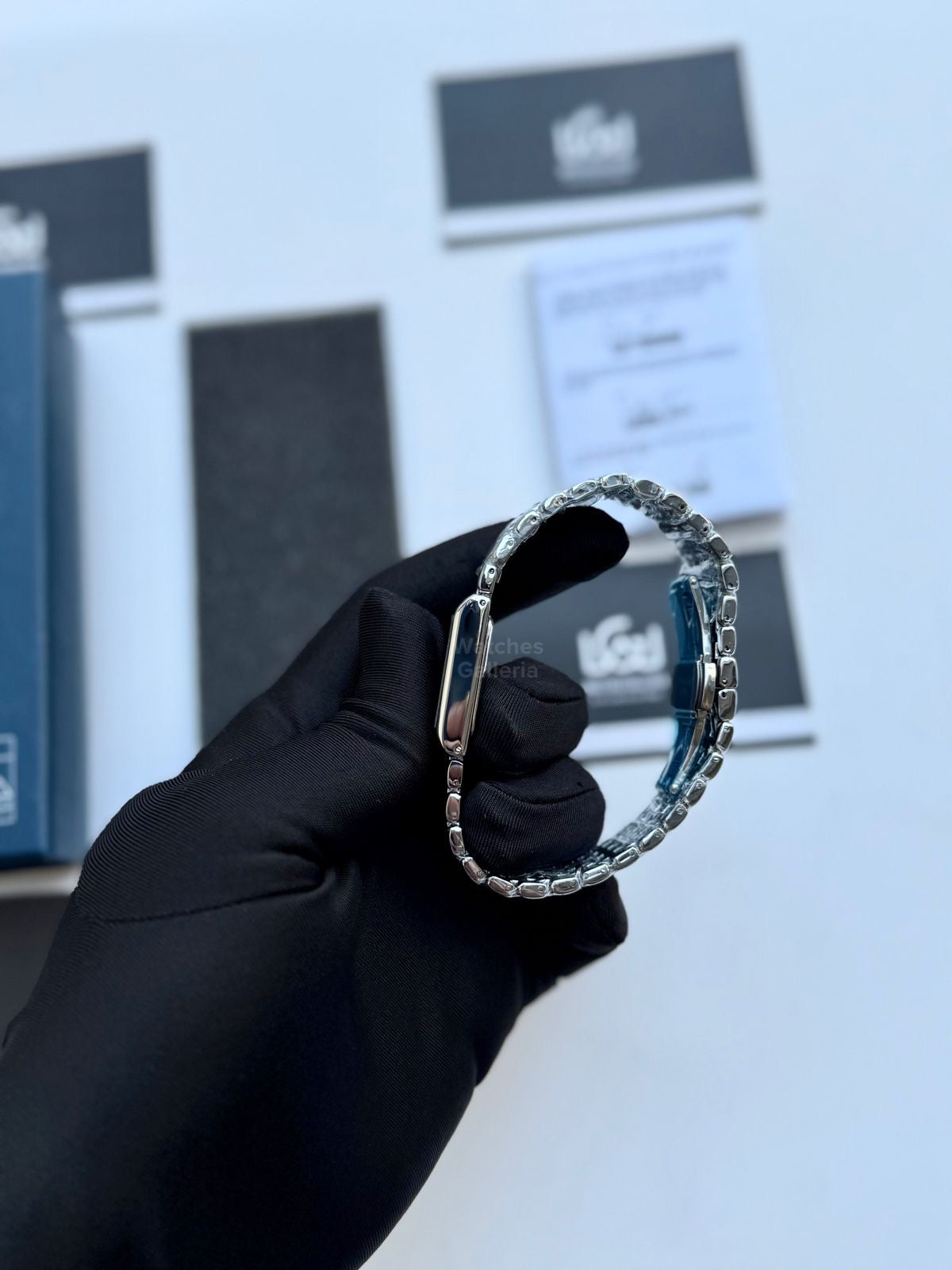 Lige 89156 Tank Women Watch Quartz (Silver/Black) Lige Women Watch