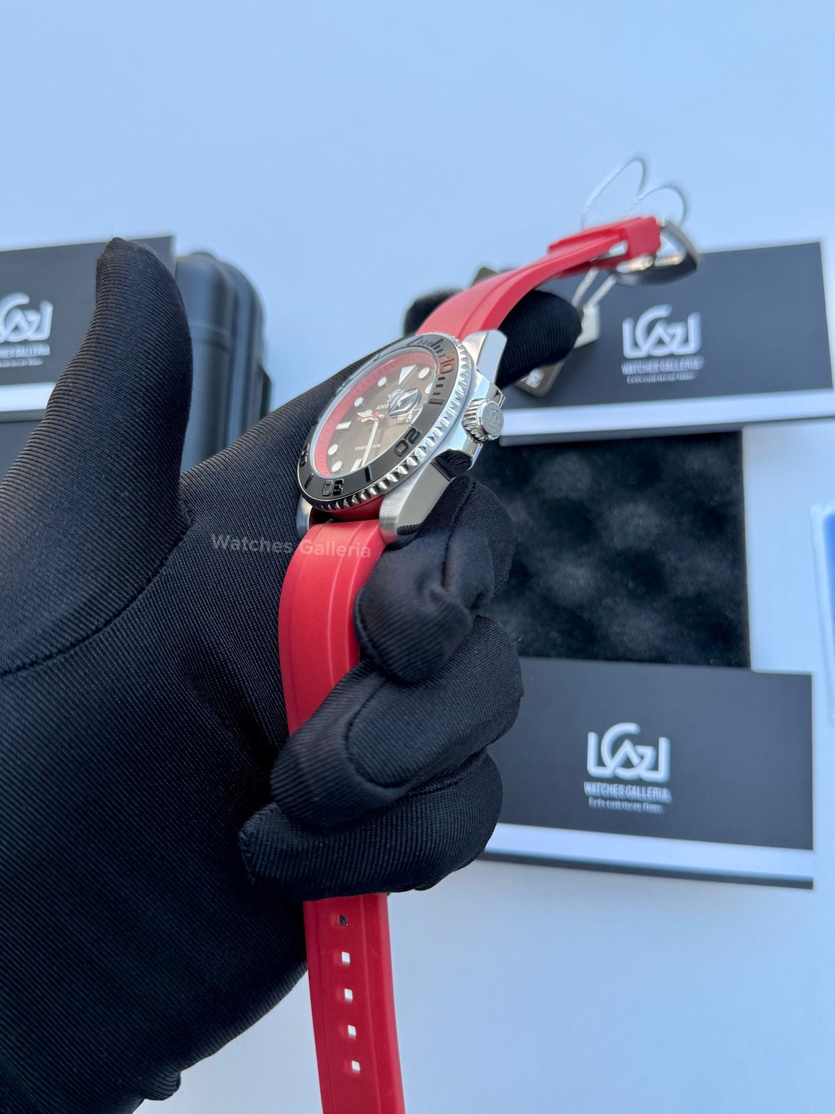 Addiesdive Yachtmaster Quartz (Red) AD2040 Watches Galleria