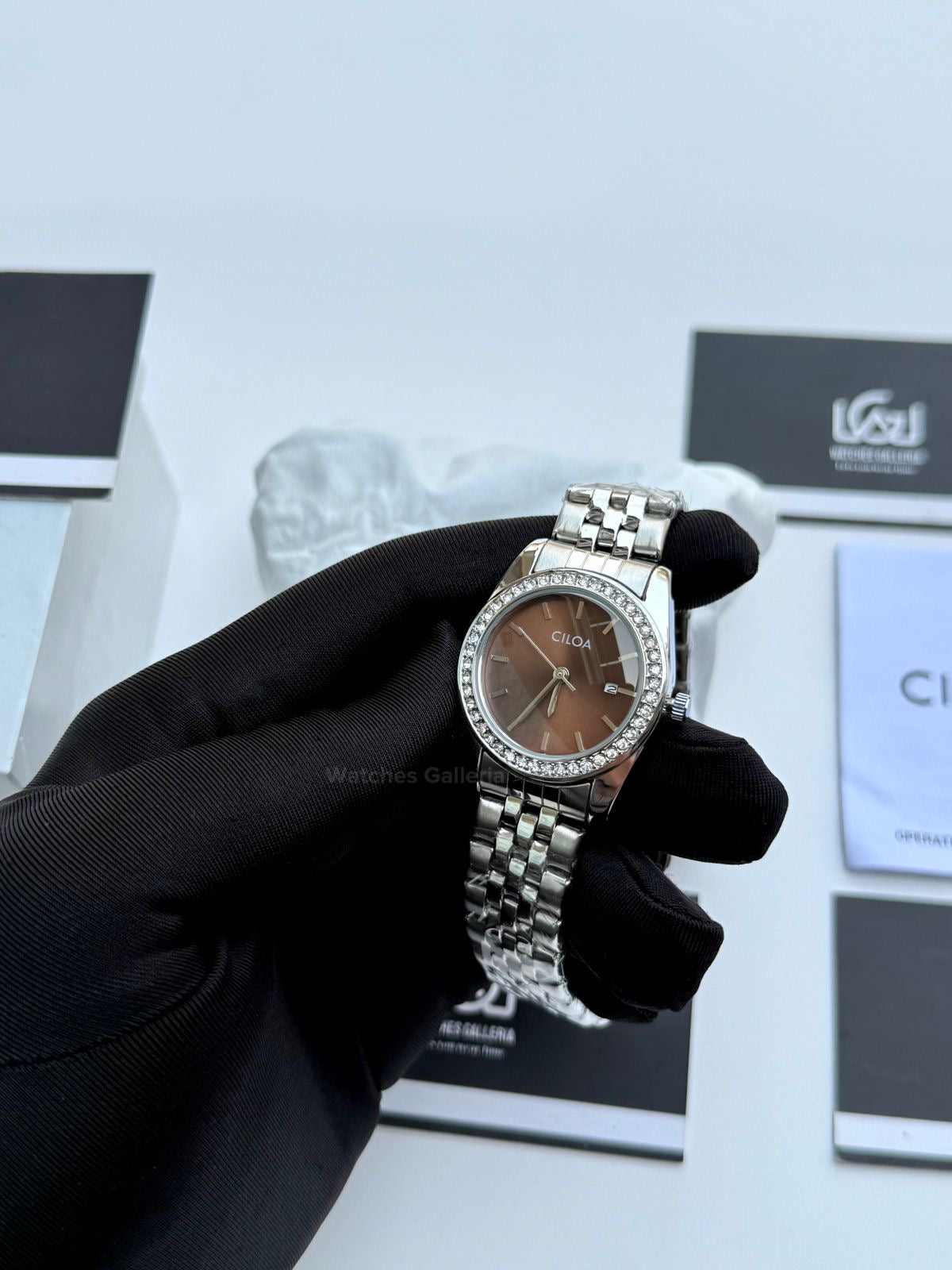 Ciloa 602 Datejust Ladies Watch Quartz (Chocolate) Ciloa Watch Pakistan