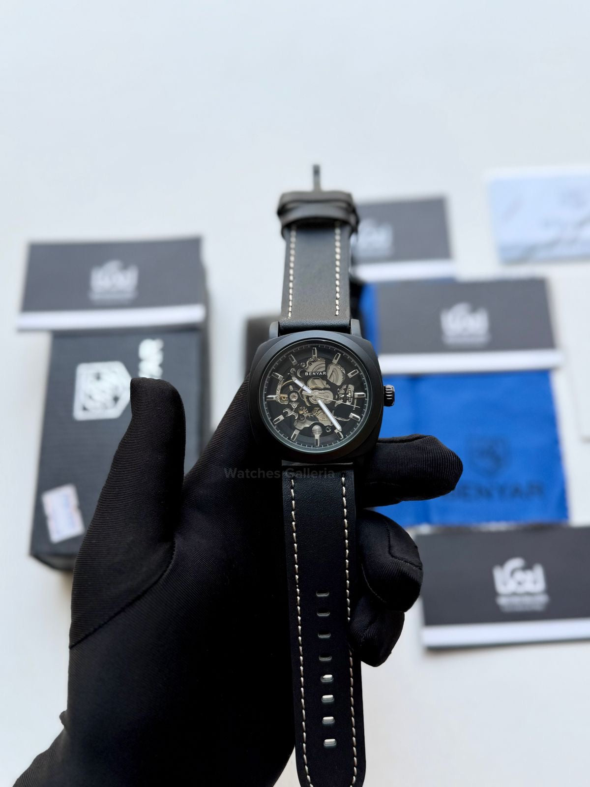 Benyar BY5121 Skeleton Automatic Watch (Black) Benyar in Pakistan