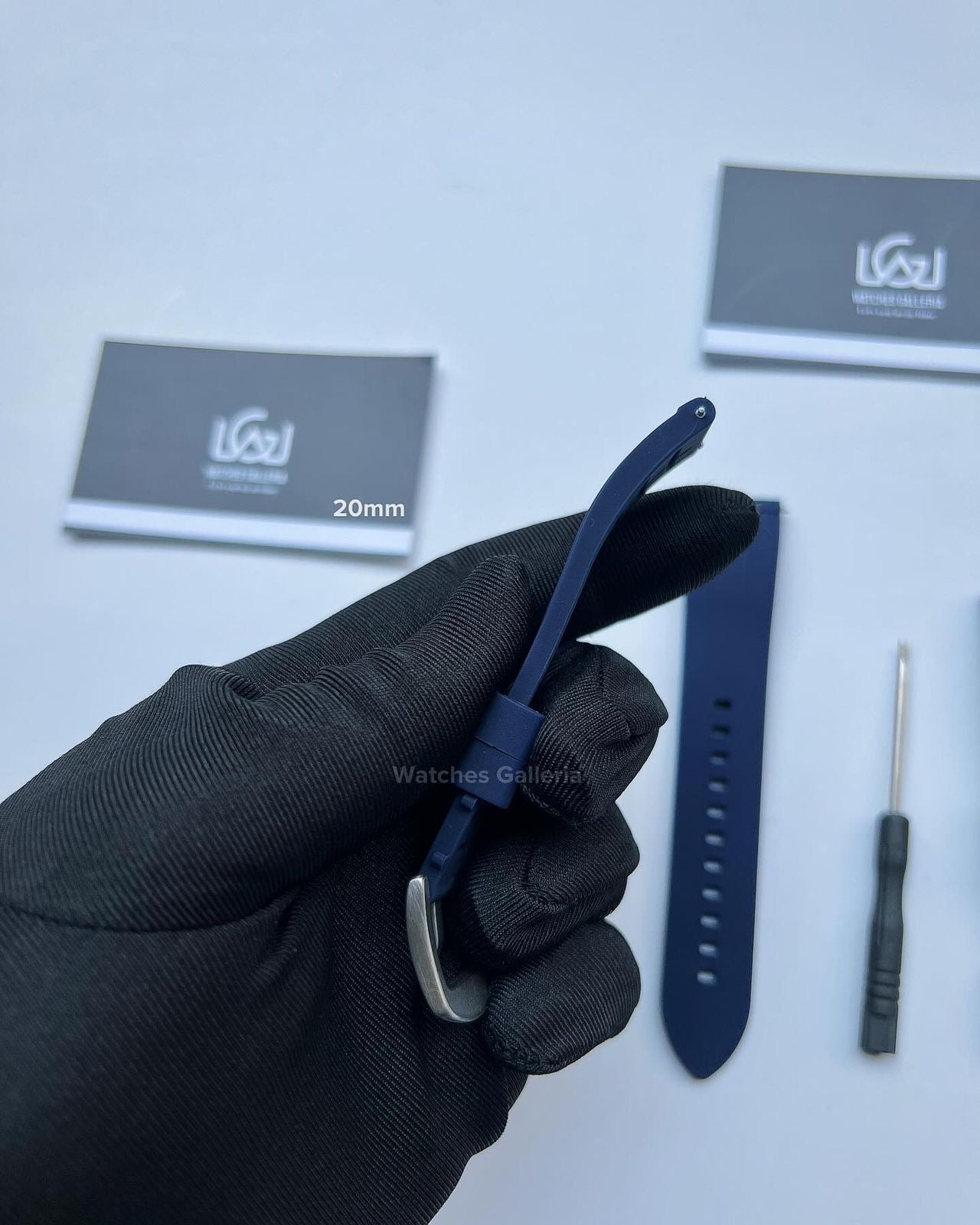 Silicon Straps Quick Release (Blue Silver Buckle) 20mm & 22mm