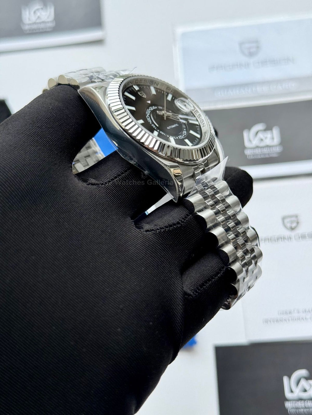 Pagani Design PD1888 Black Sky Dweller Black 40mm – First Time in Pakistan | Limited Edition Automatic GMT Watch