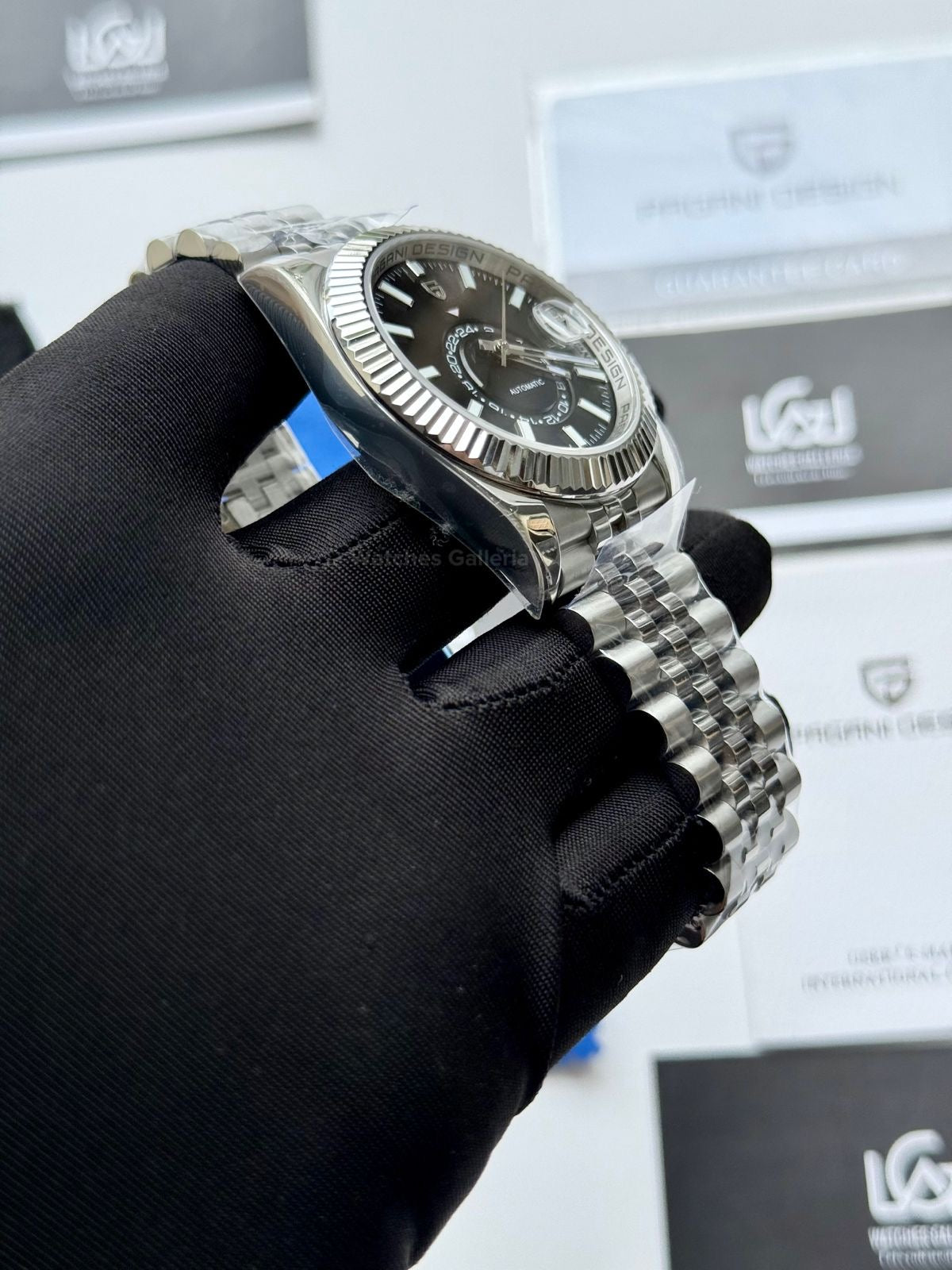 Pagani Design PD1888 Black Sky Dweller Black 40mm – First Time in Pakistan | Limited Edition Automatic GMT Watch