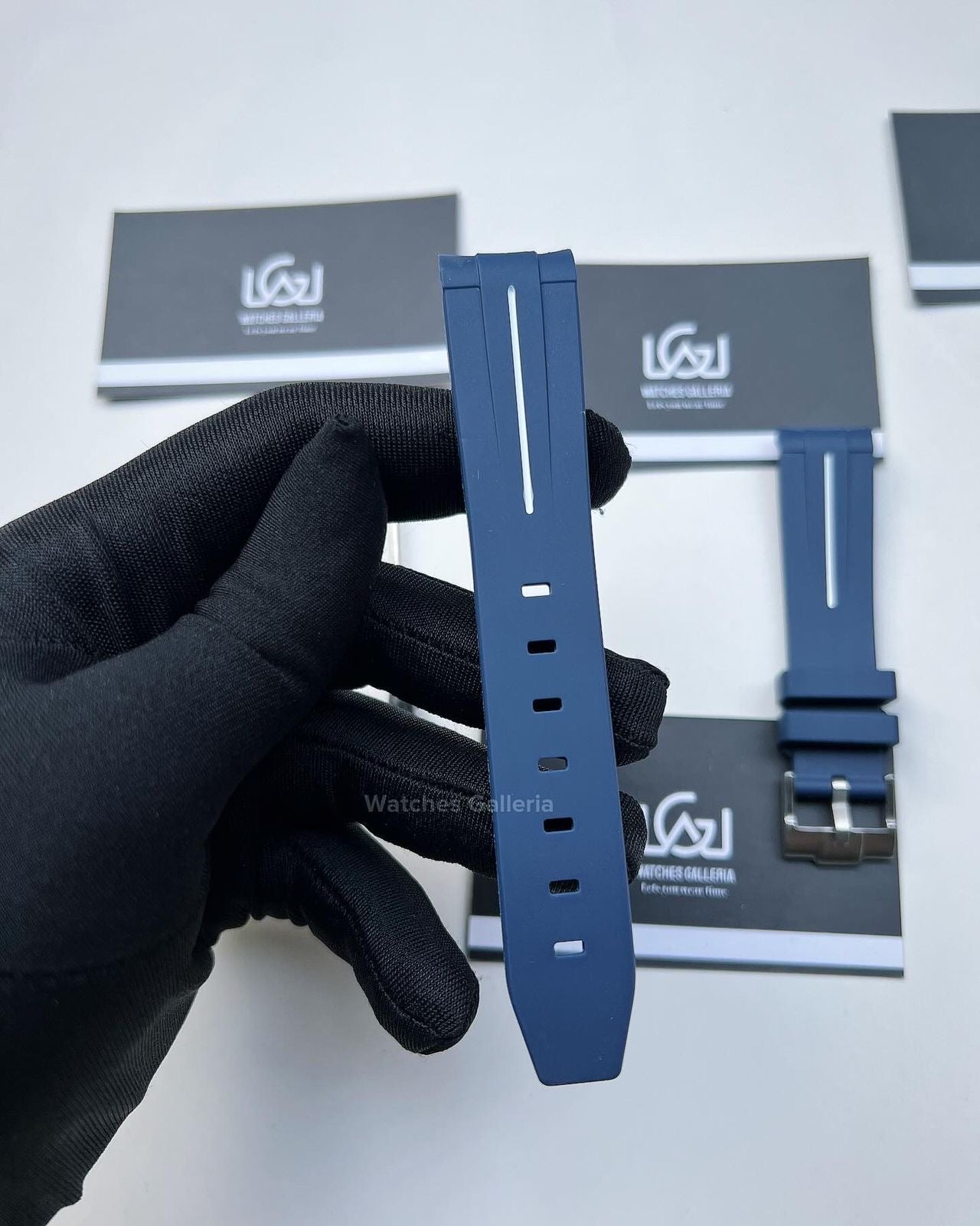 Silicon Straps (Navy Blue w/ Silver Buckle)