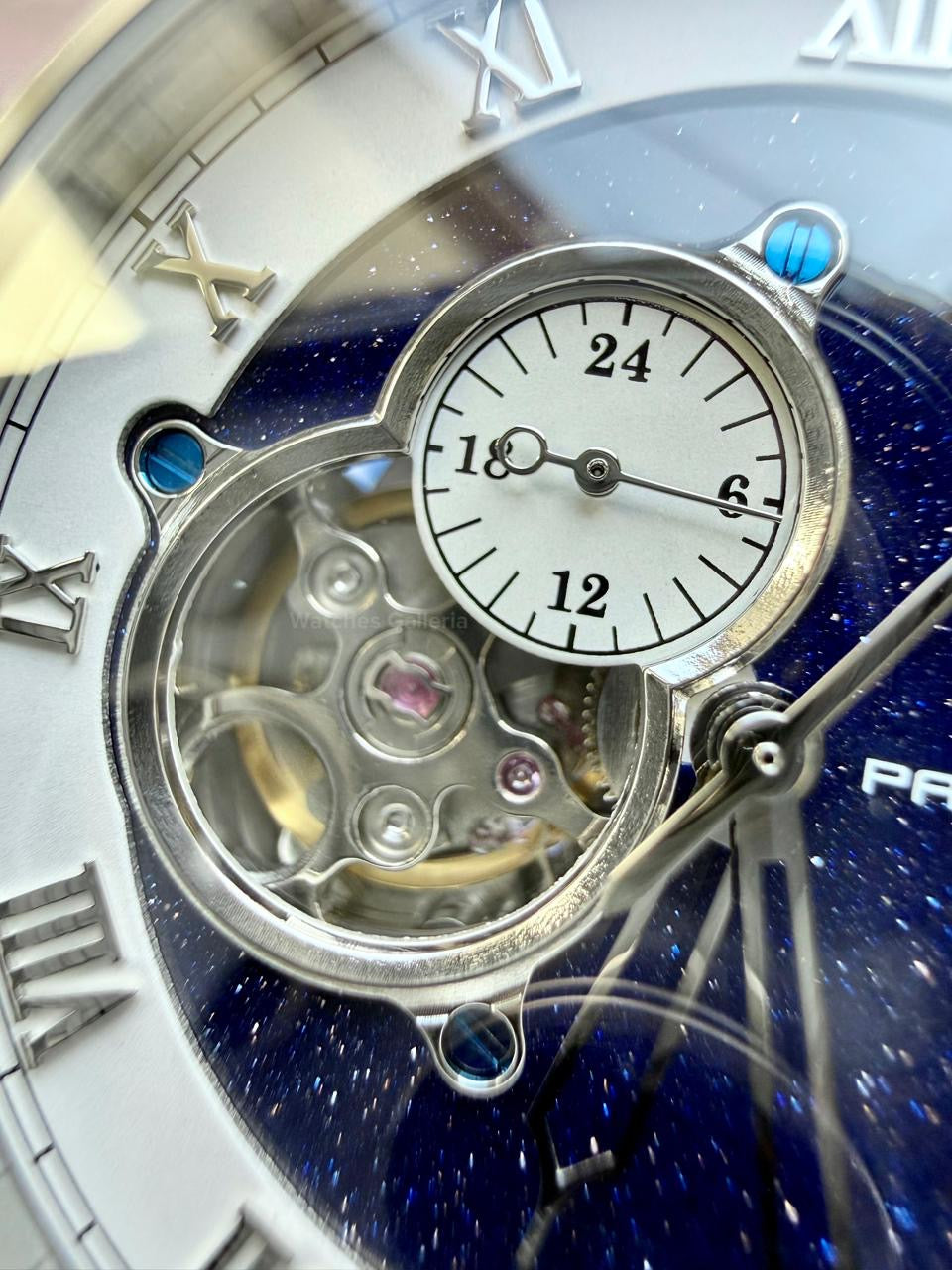 Pagani Design PDys015 Stardust Open Heart Automatic Watch – 41mm NH39A, Sapphire Crystal, 100M Water Resistant, Open Heart Skeleton Dial (Black/Blue)