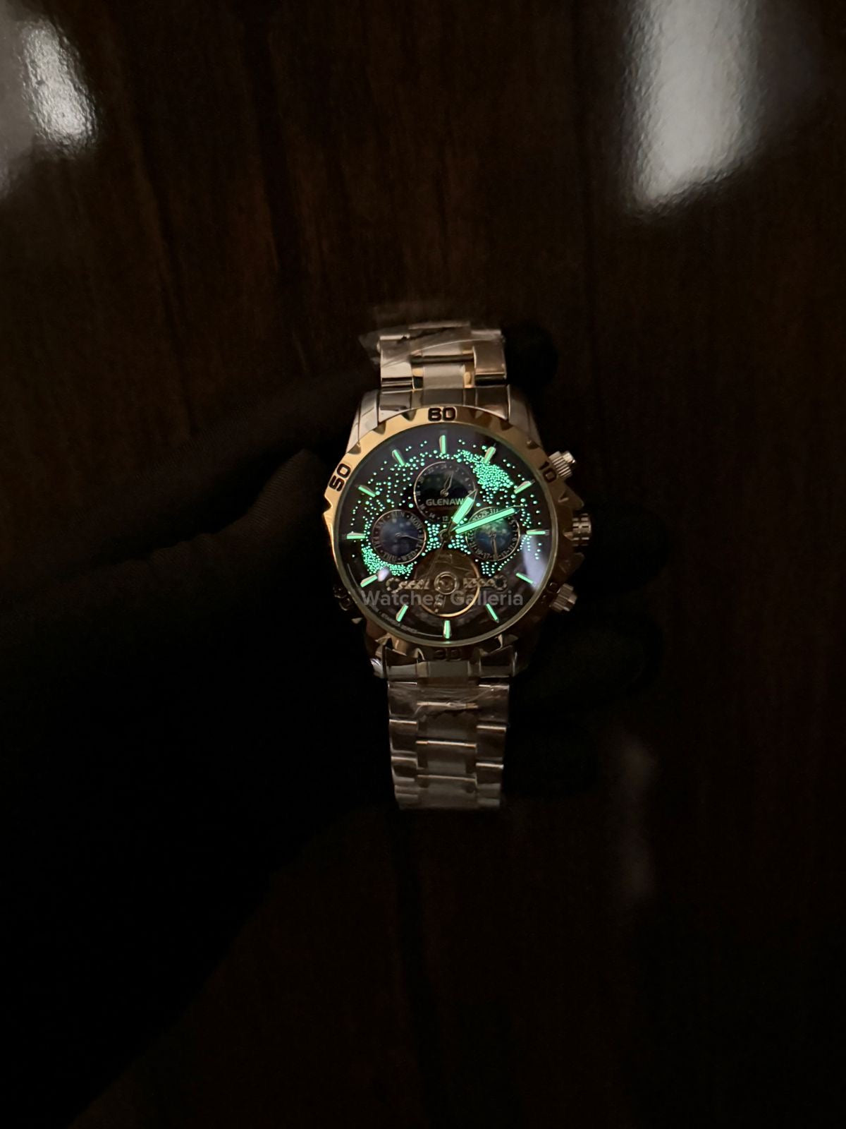 Glenaw Moonphase Automatic (Black/Gold) GL8919 Watches Galleria