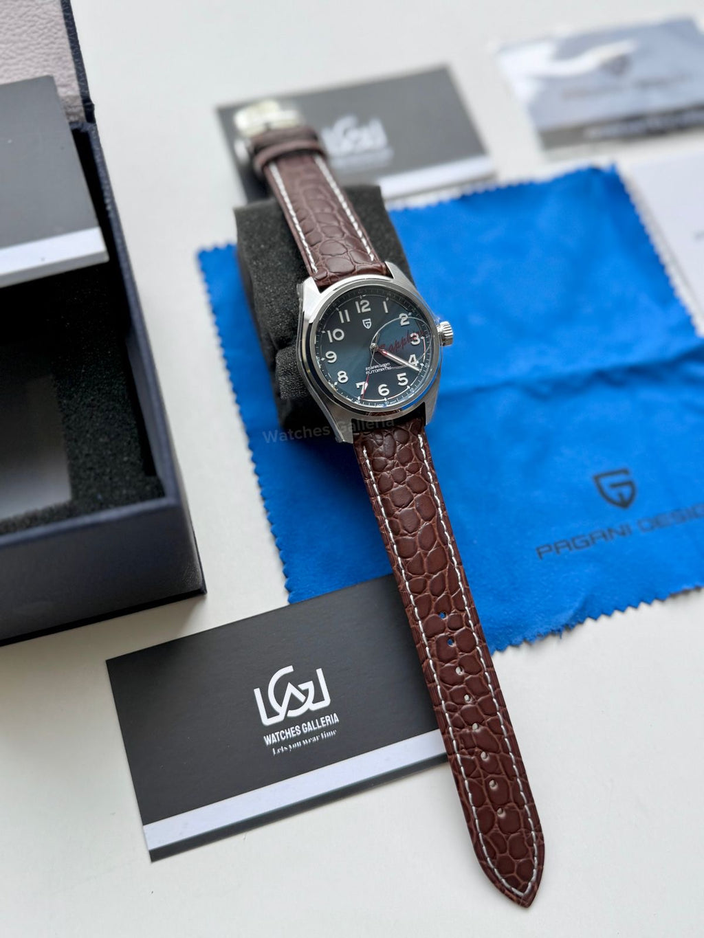 Pagani Design PD1717 Spirit Pilot (Blue/Brown Leather Exclusive) Pagani Design Watch Pakistan