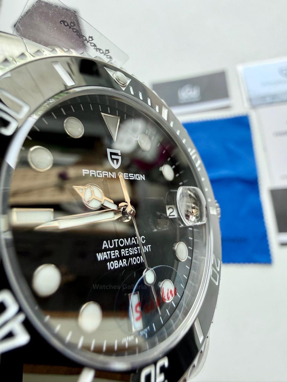 Pagani Design Watch PD1639 Submariner Automatic (Black) Pagani Design in Pakistan