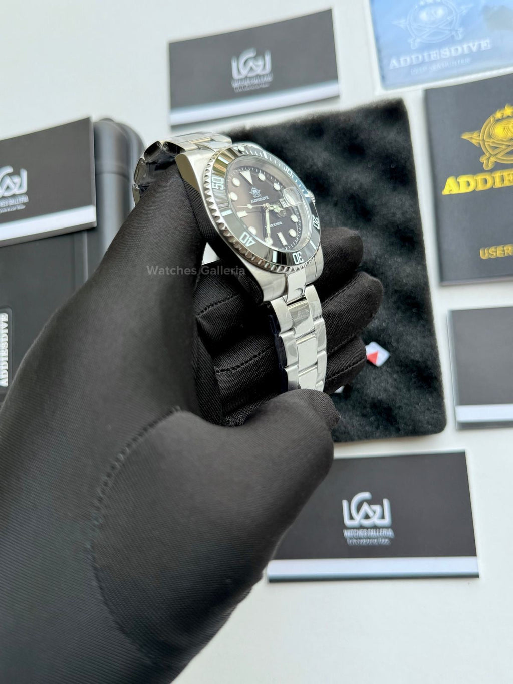 Addiesdive Submariner (Black) Quartz MY-H3-2QZ Watches Galleria