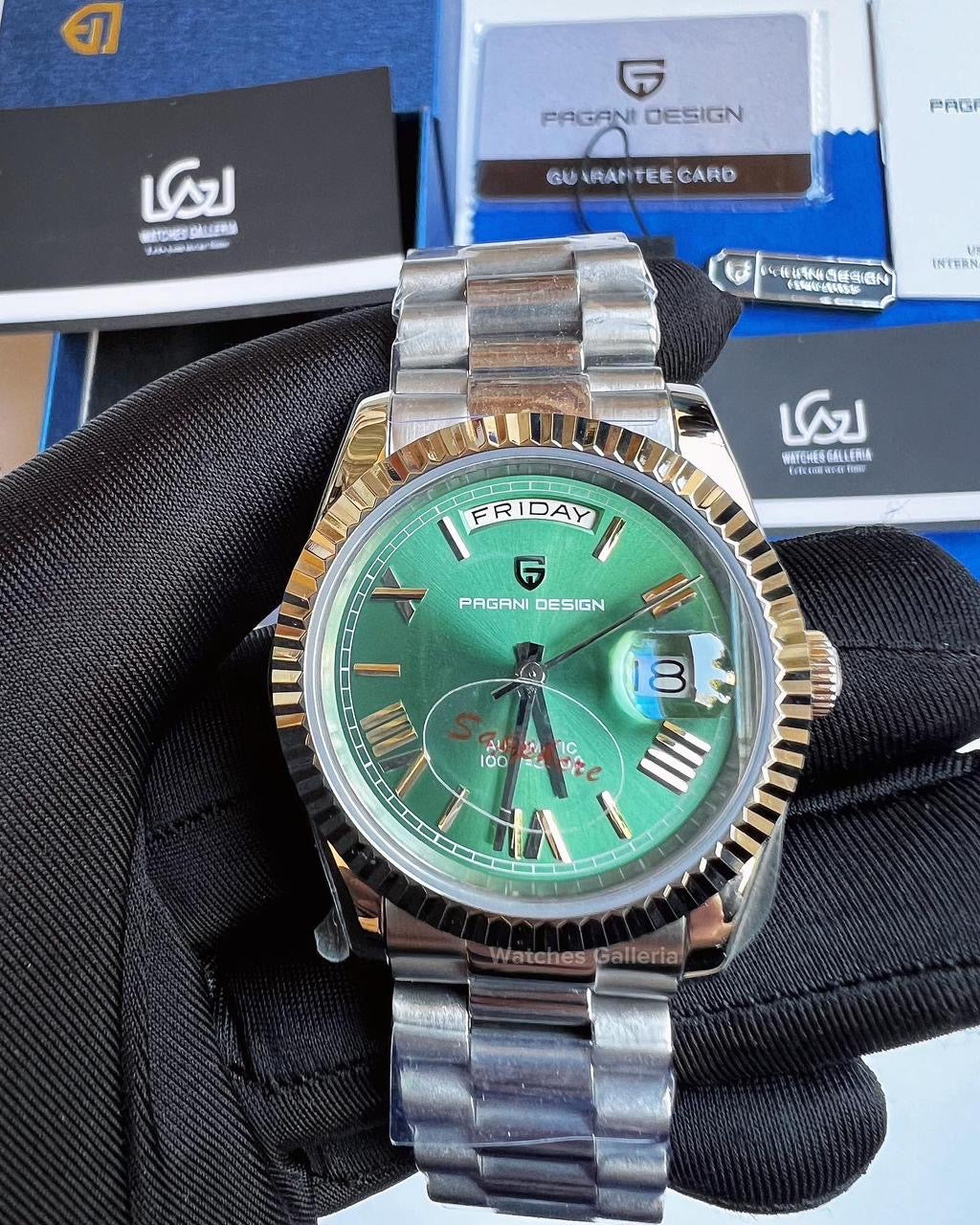 Pagani Design Date Day Automatic 36mm (Green) PD1752