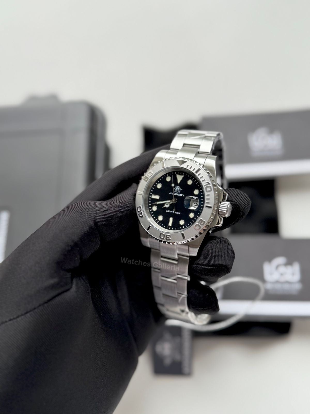 Addiesdive Yachtmaster Black Quartz (Silver Bezel) MY-H3-C Watches Galleria © Copyrights All Right Reserved