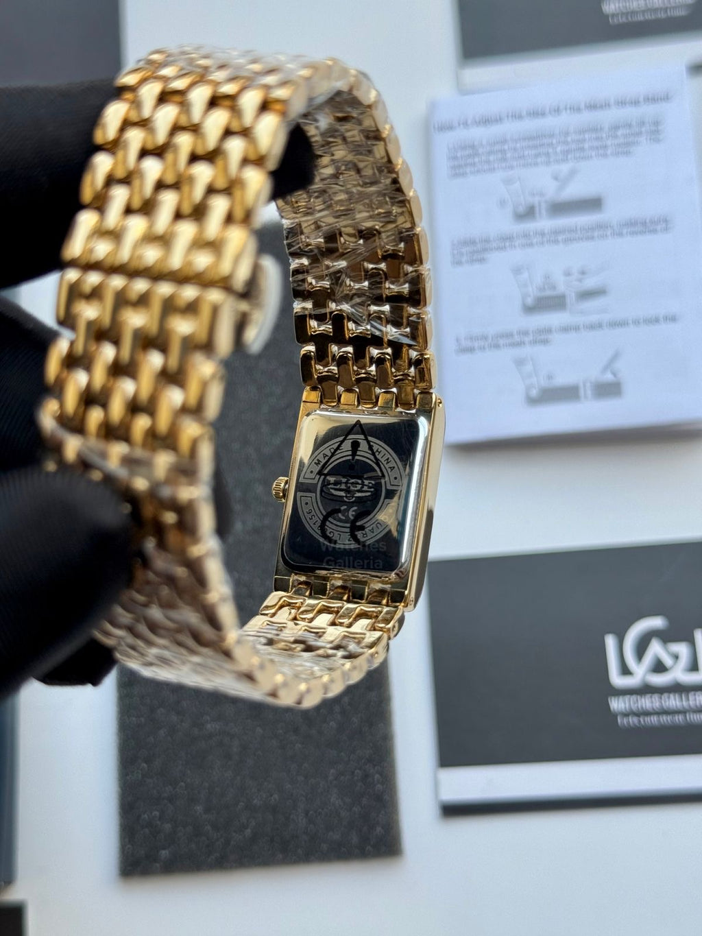 Lige 89156 Tank Women Watch Quartz (Gold) Lige Women Watch