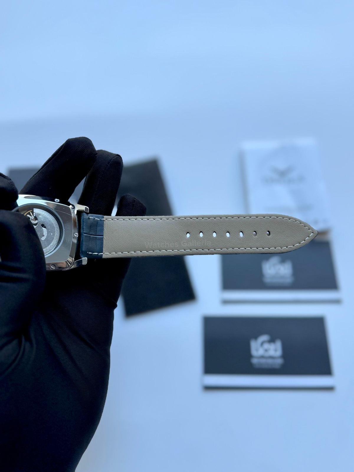 Onola 6848 Square Moonphase Open heart Automatic (Blue) Onola Watch in Pakistan