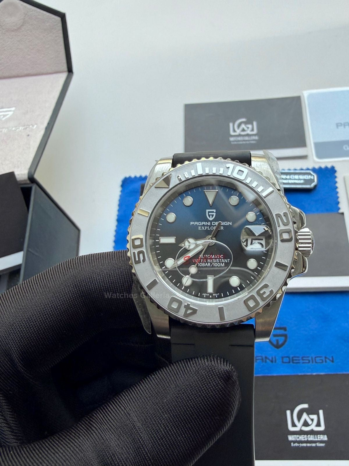 Pagani Design PD1651 YachtMaster Deep Sea 40mm Automatic – Seiko NH35A Japan Movement | Sapphire Crystal | 100M WR | Silicon Strap