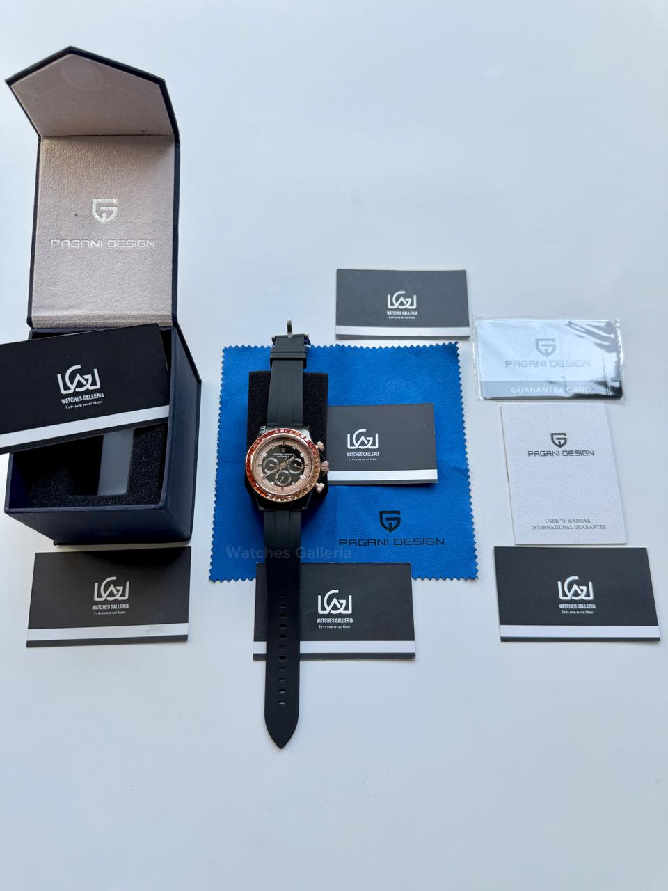 Pagani Design PD1732 Daytona Rainbow Silicon Edition in Pakistan – Luxury Automatic Men’s Watch with Rainbow Bezel, Sapphire Crystal & Exhibition Back