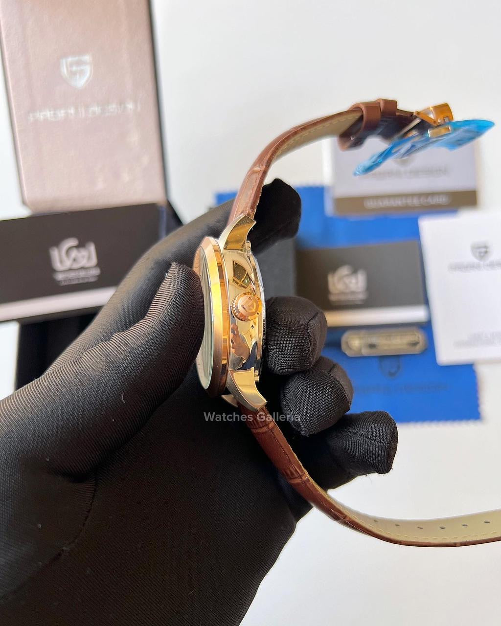 Pagani Design Skeleton Automatic (Brown/Gold) PD1638