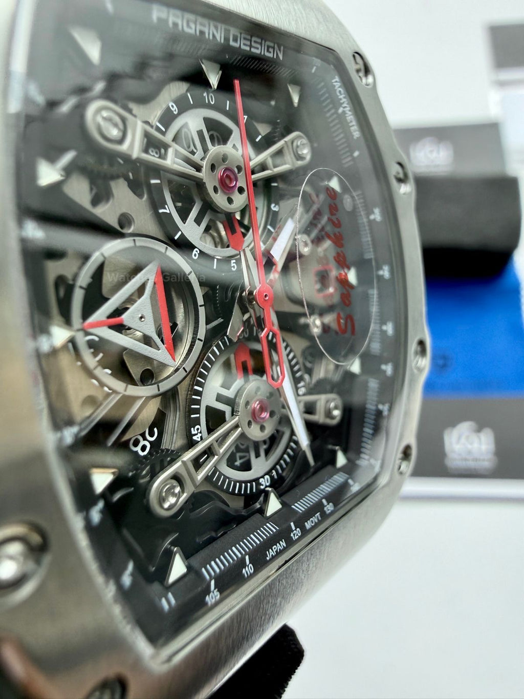 Pagani Design PDys011 Tonneau Chronograph Quartz Watch (Black/Black) - Sapphire Crystal | Japan Epson YM92 | 100% Original in Pakistan