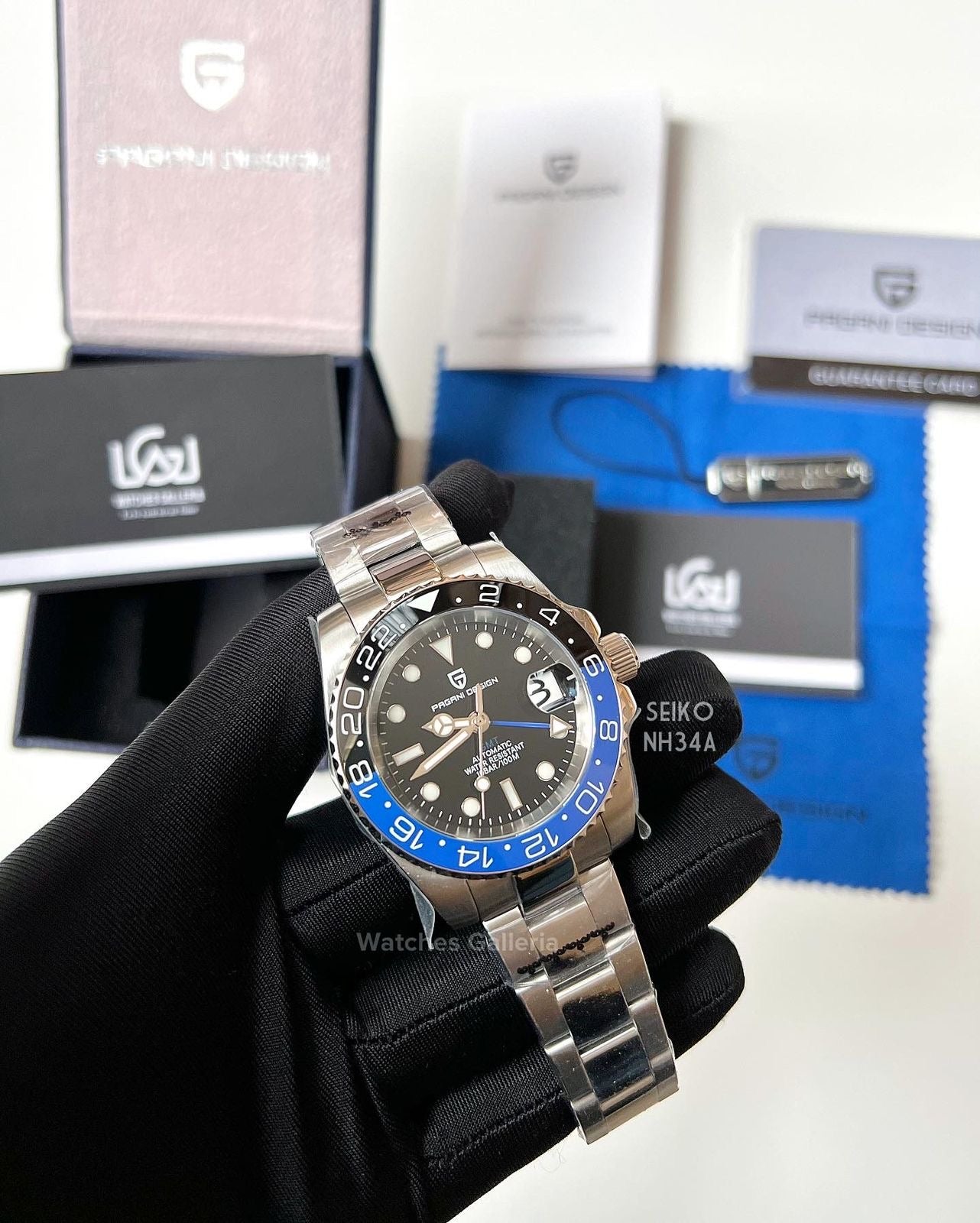 Pagani Design GMT Master V3 Seiko NH34A Automatic (Batman) PD1662A