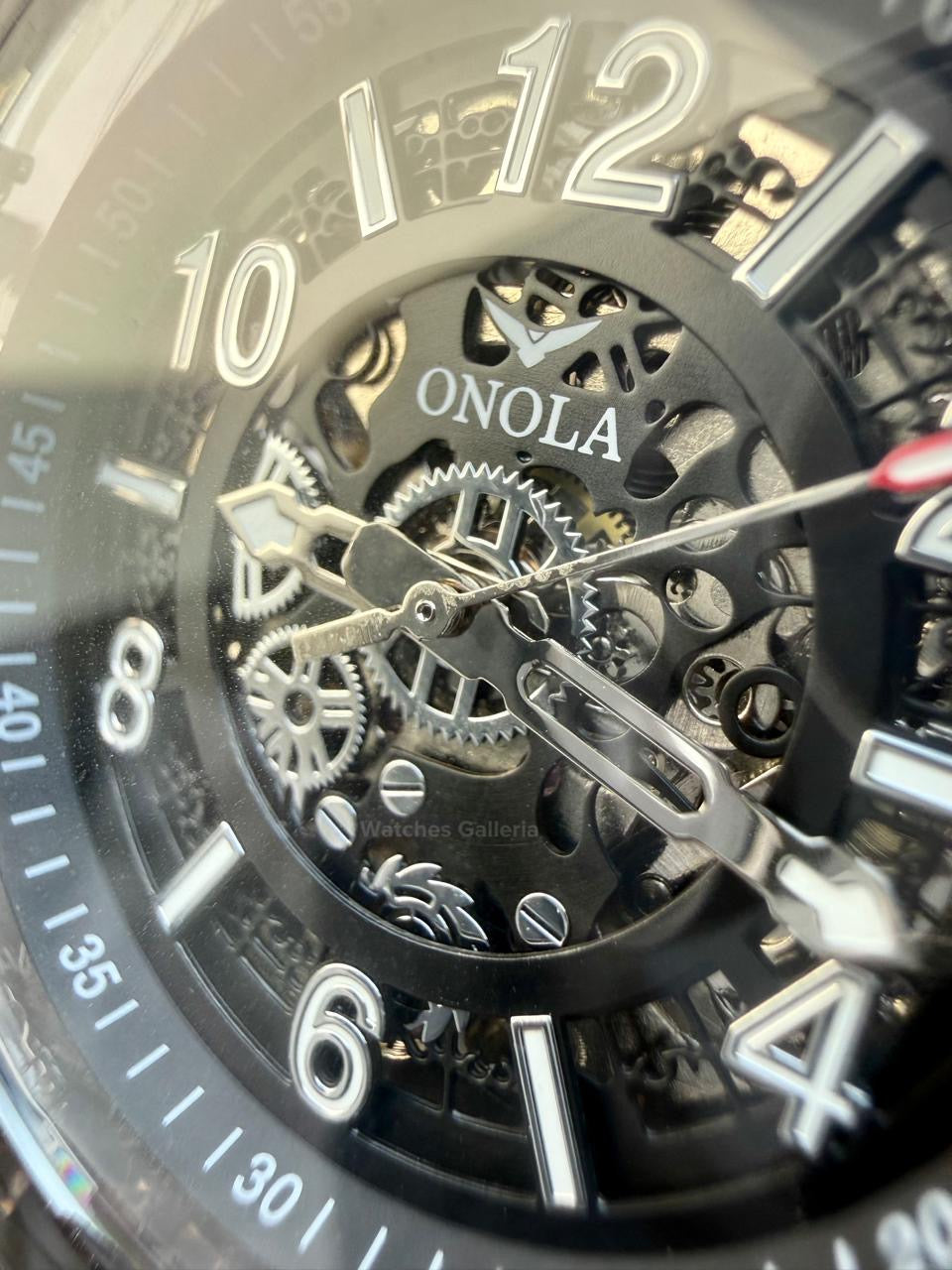 Onola ON3836 Oak Skeleton Yellow Automatic Watch – 49mm Transparent Dial, Bold Sport Design, Pakistan Edition