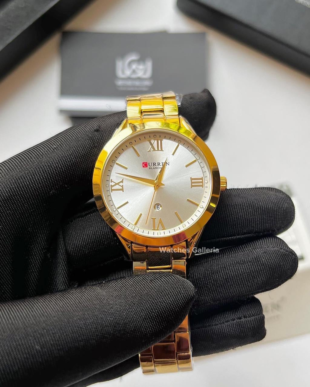 Curren Datejust Ladies Watch Quartz (Gold/White) C9007